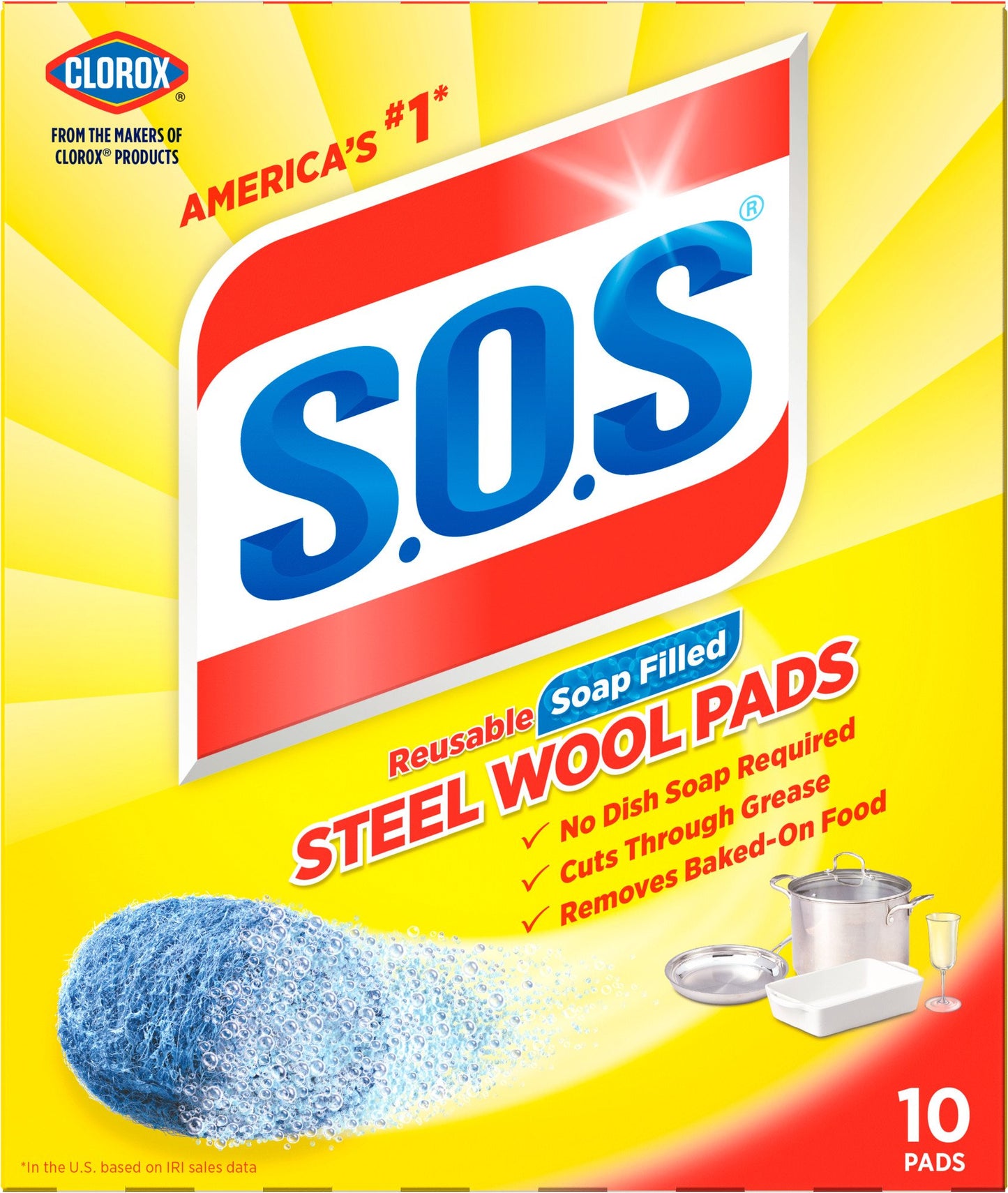 S.O.S. Soap Filled Steel Wool Pads