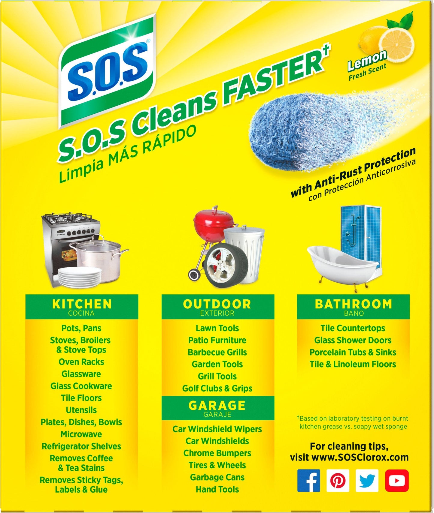 S.O.S Steel Wool Soap Pads - Lemon Fresh