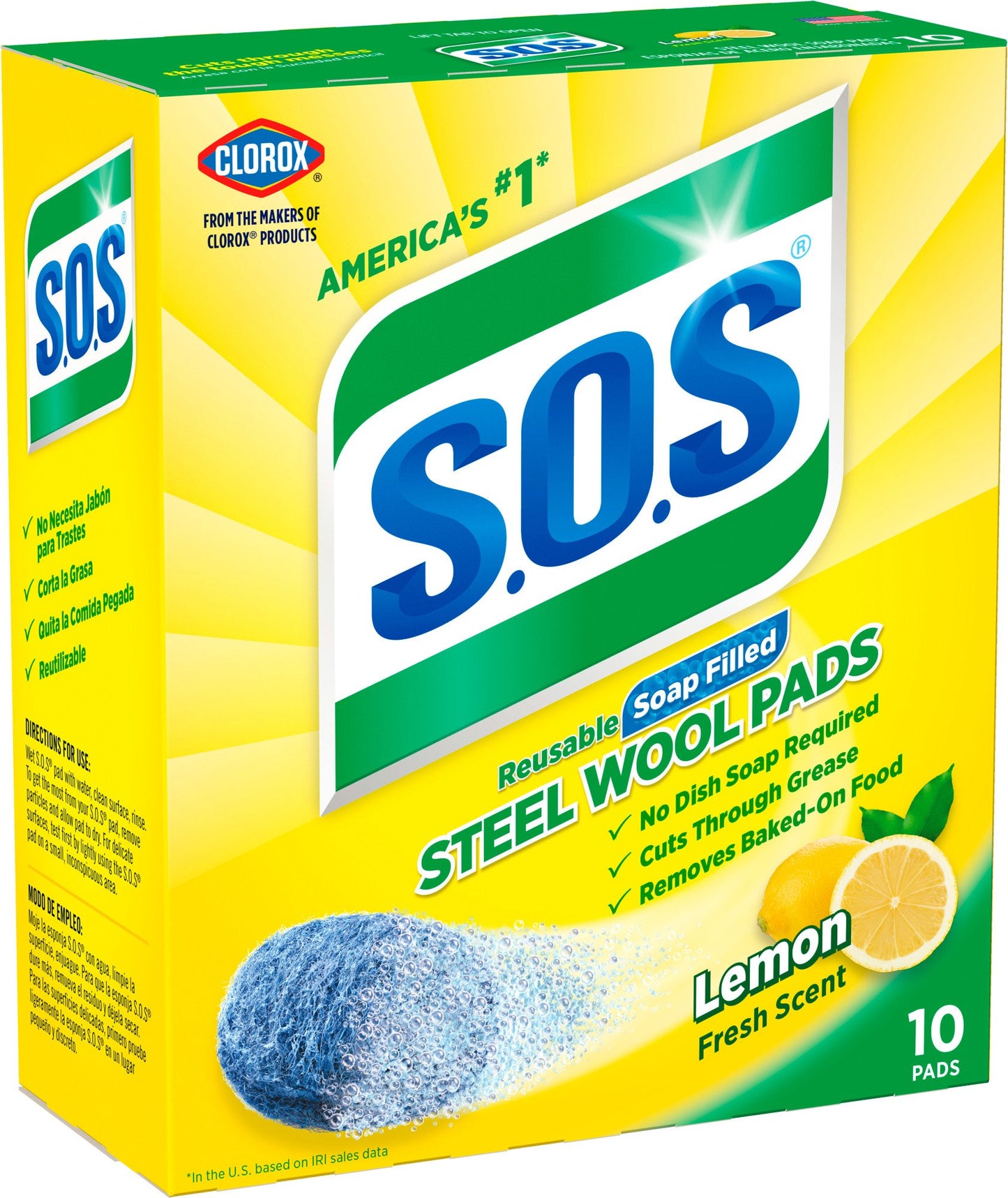 S.O.S Steel Wool Soap Pads - Lemon Fresh