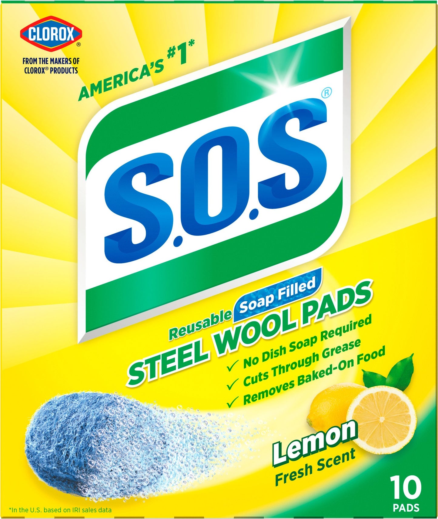 S.O.S Steel Wool Soap Pads - Lemon Fresh