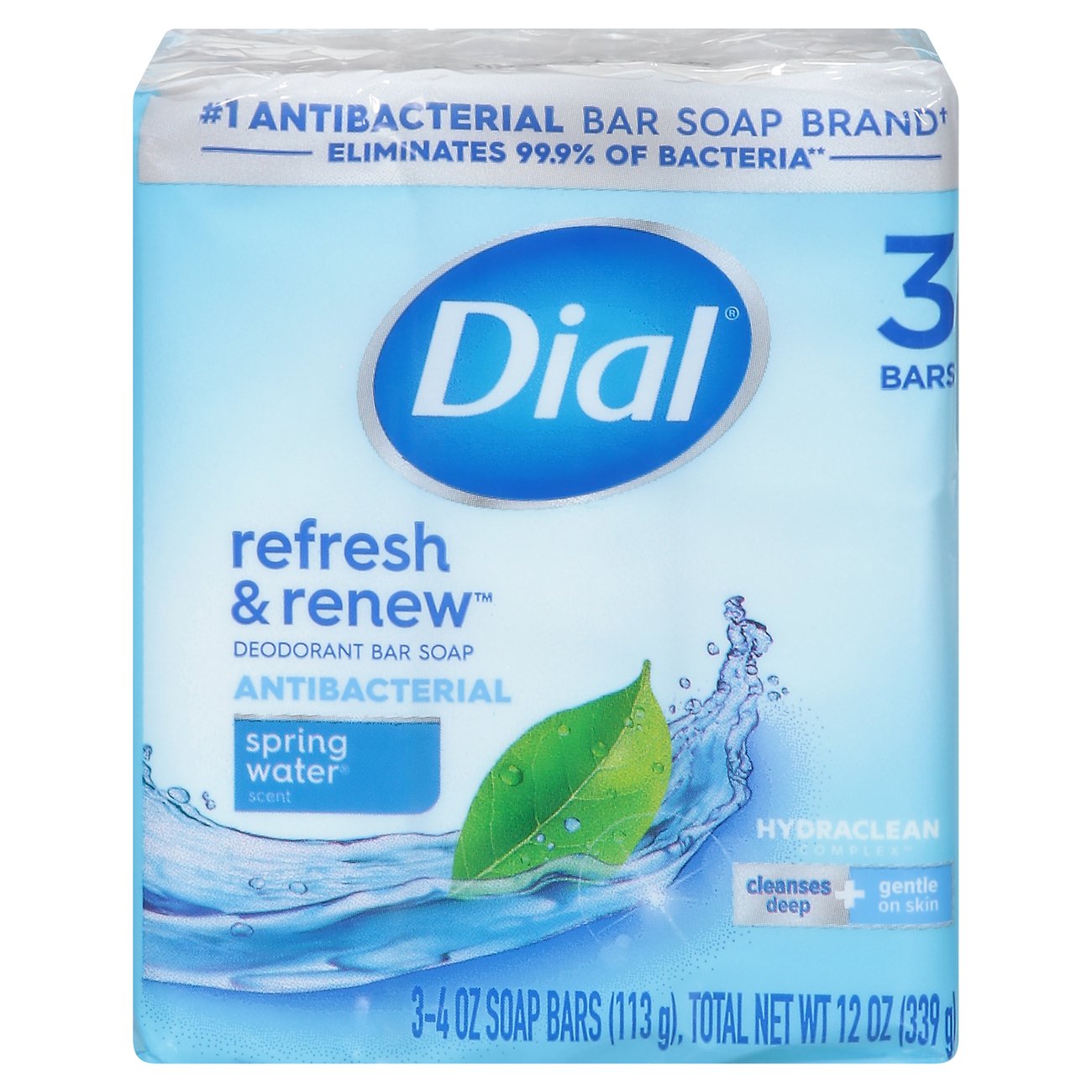 Dial Antibacterial Refresh & Renew Bar Soap - Spring Water