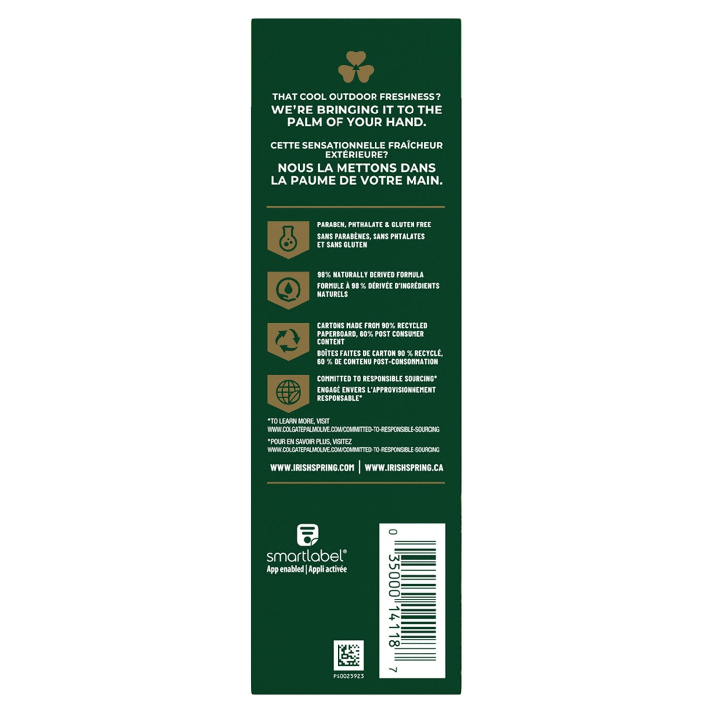 Irish Spring Deodorant Bar Soap for Men - Aloe Mist