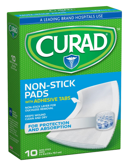 Curad Non-stick Pads With Adhesive Tabs