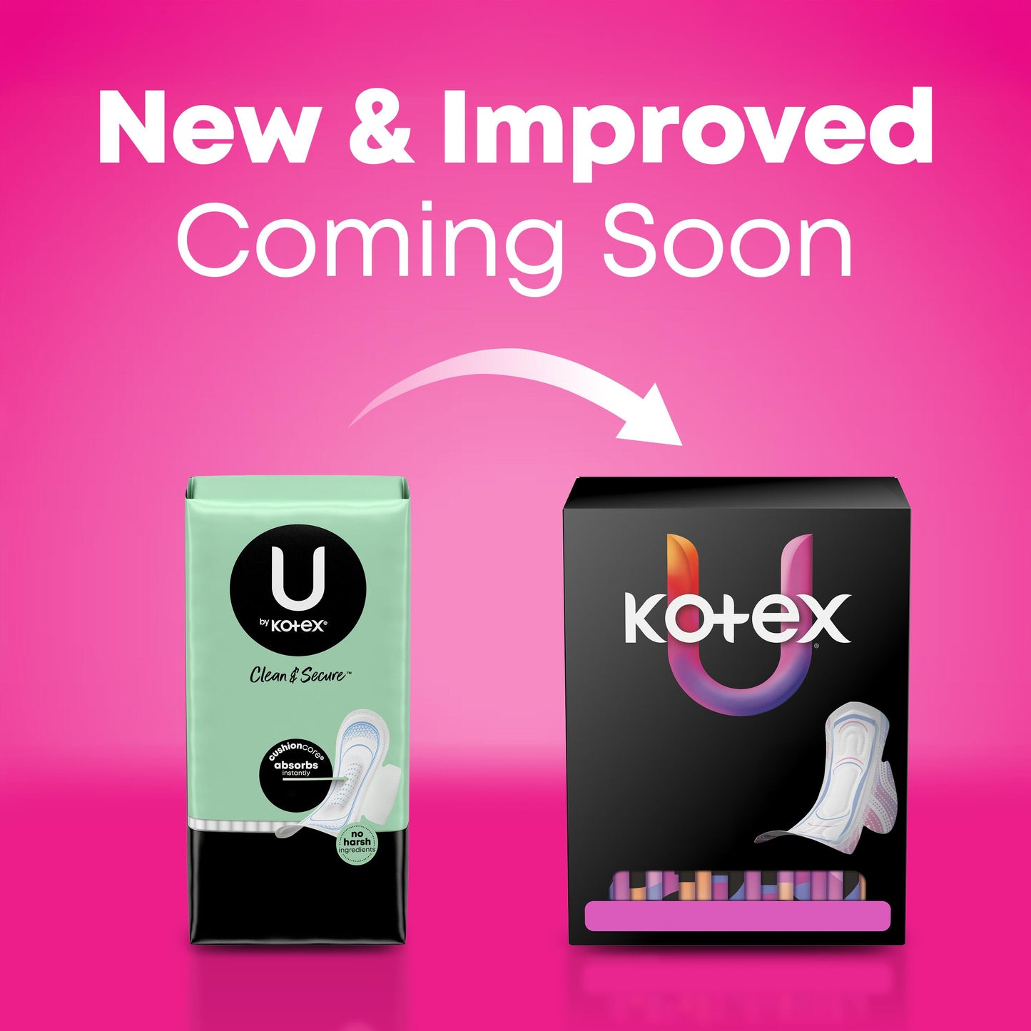 U by Kotex Clean & Secure Ultra Thin Pads with Wings - Regular Absorbency