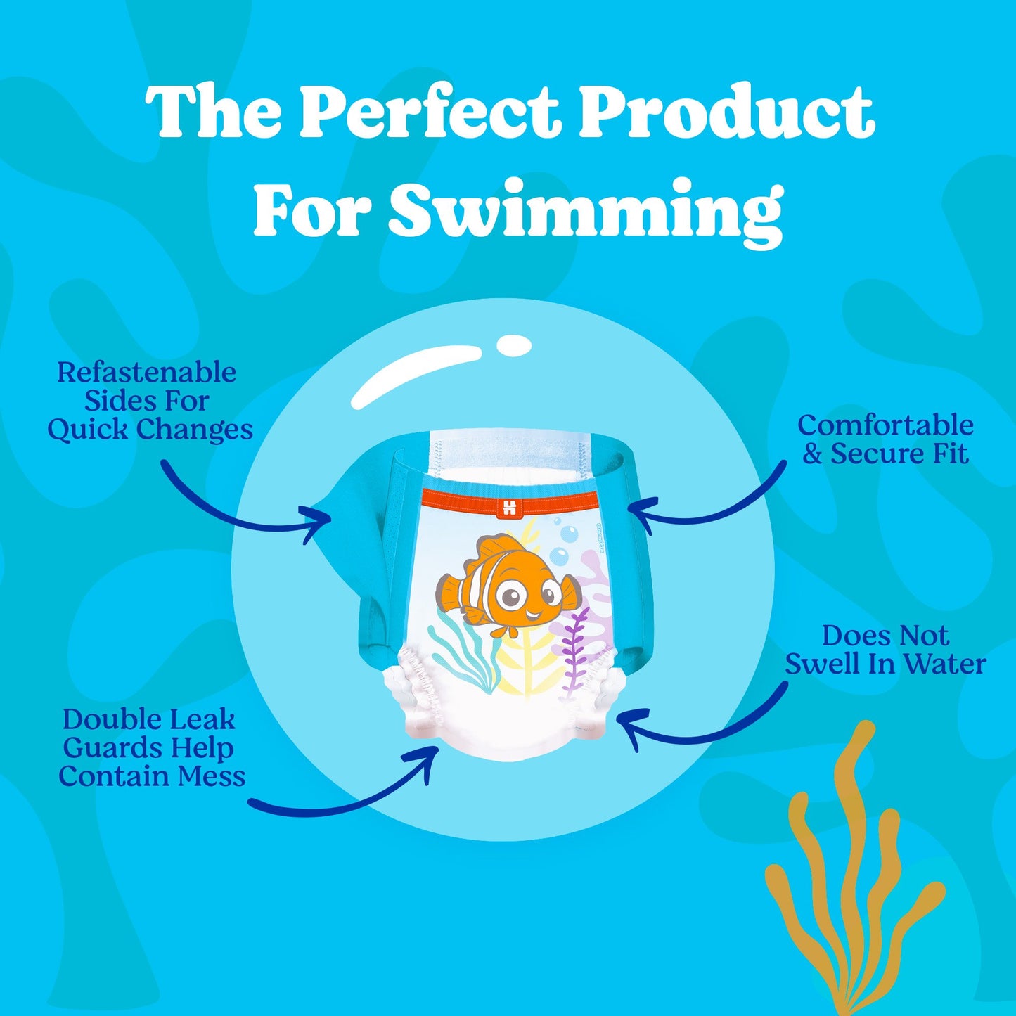 Huggies Little Swimmers Disposable Swim Diapers - Size 4 (24-34 lbs)