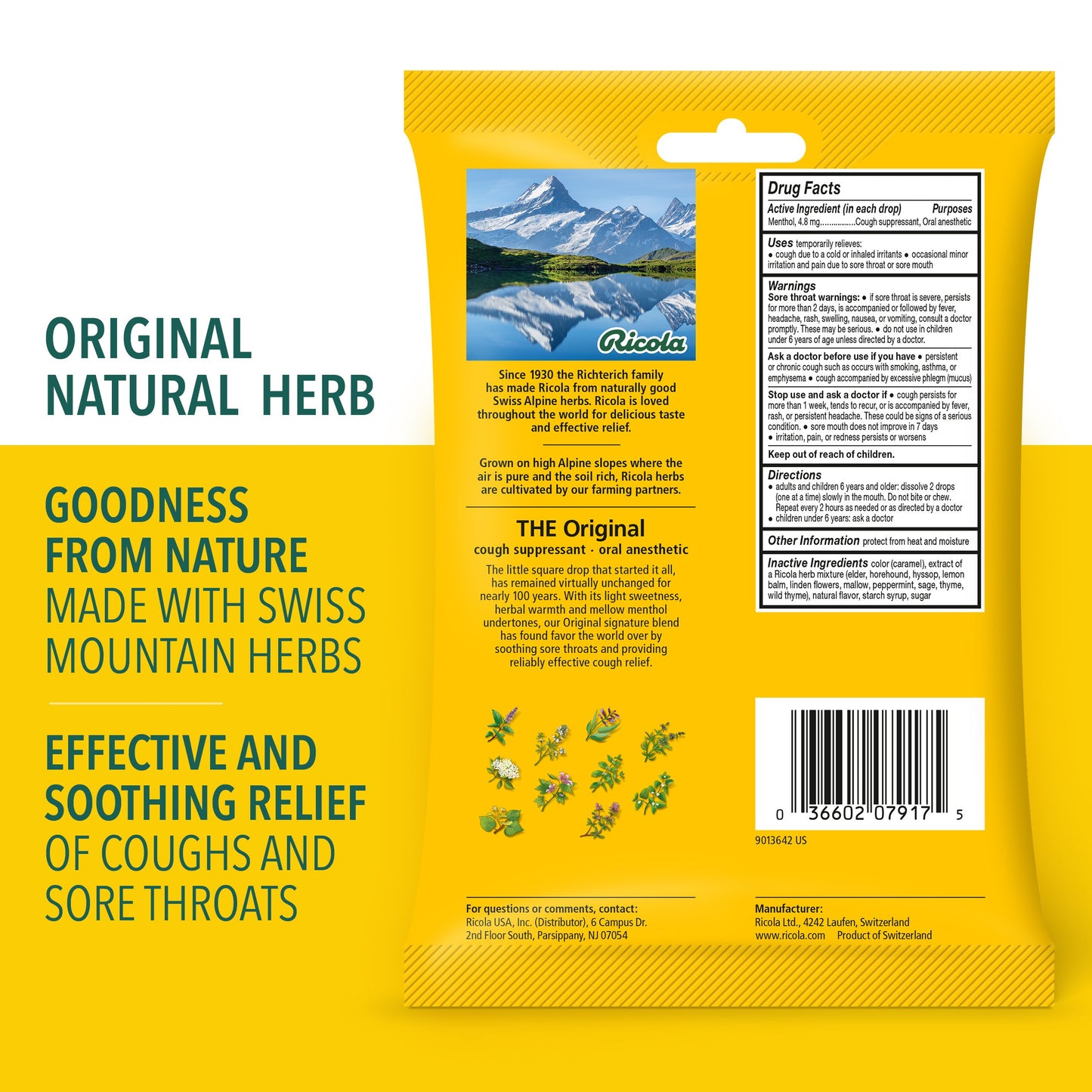 Ricola Cough Drops - Original Herb