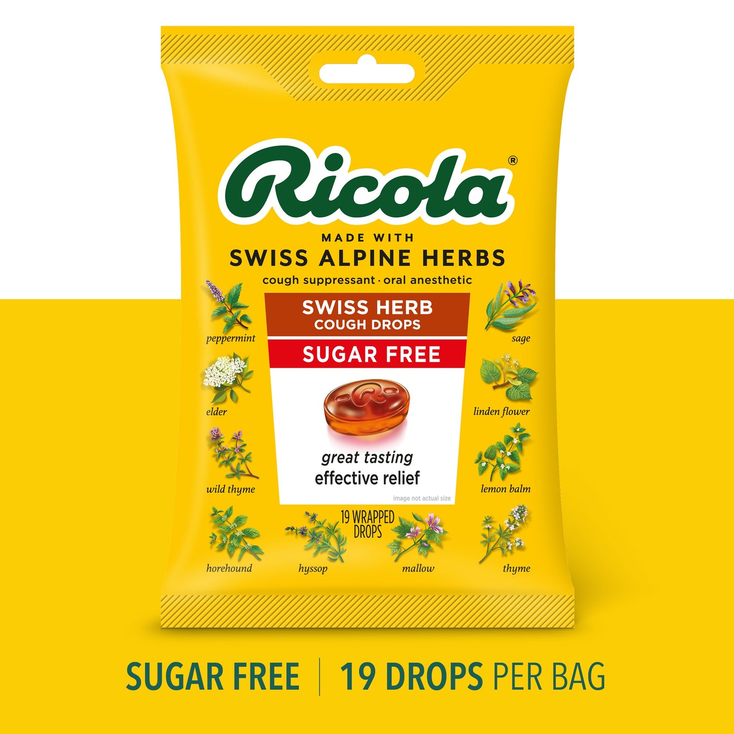 Ricola Sugar Free Cough Drops - Swiss Herb