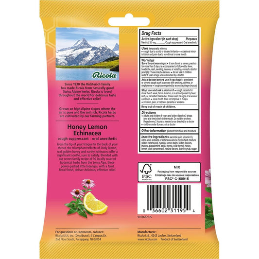 Ricola Cough Drops - Honey Lemon Echinacea