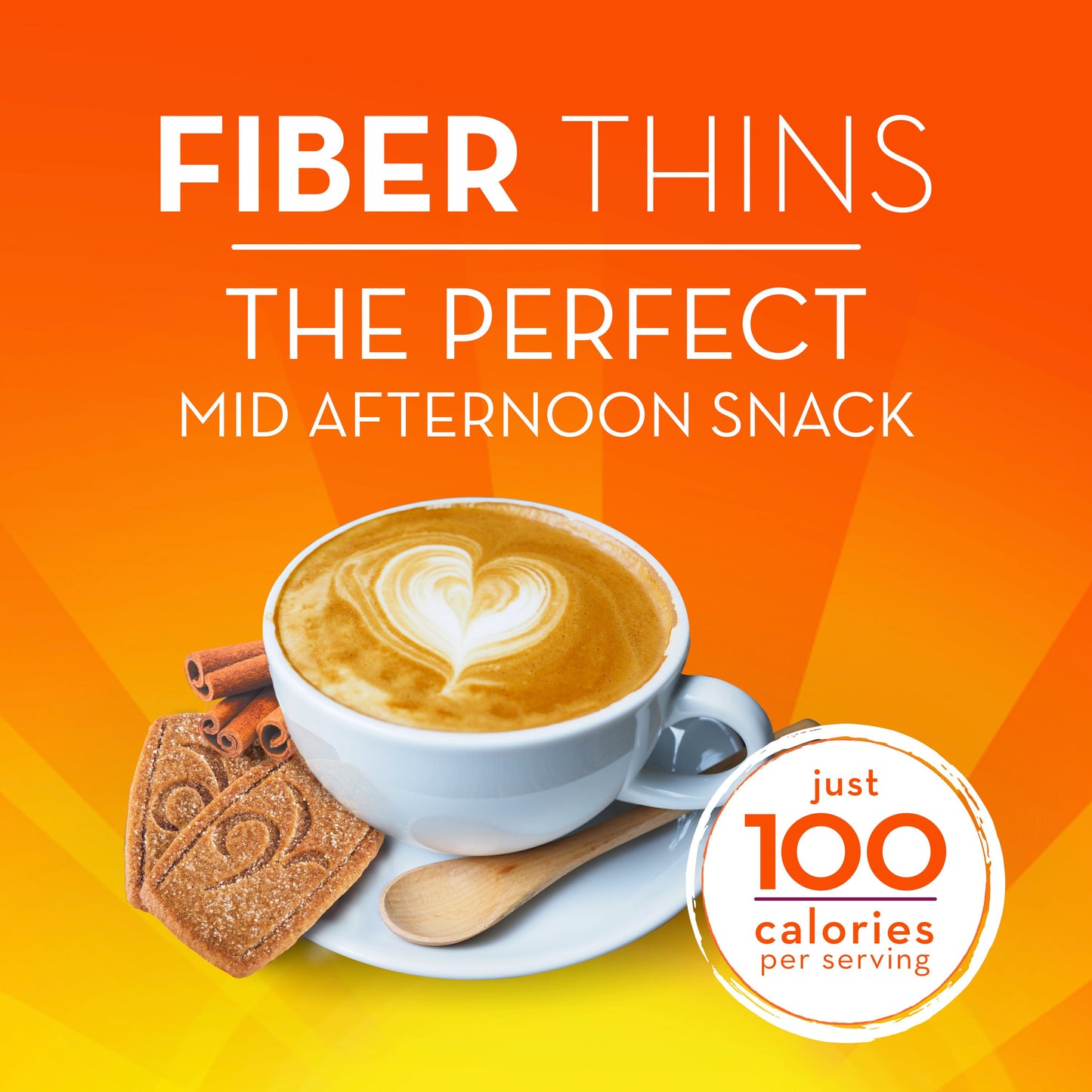 Metamucil Fiber Thins, Plant-Based Psyllium Husk Fiber Snack for Digestive Health, Cinnamon Spice