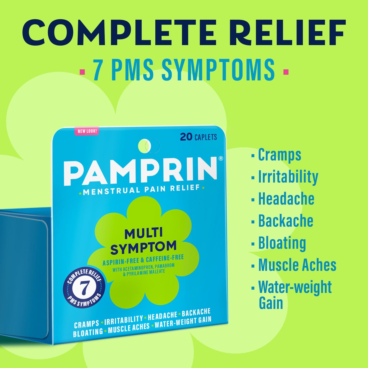 Pamprin Multi Symptom Menstrual Pain Relief Coated Caplets