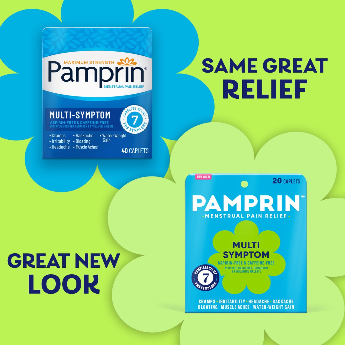 Pamprin Multi Symptom Menstrual Pain Relief Coated Caplets