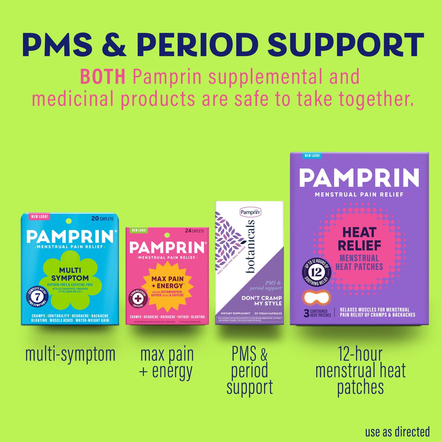 Pamprin Multi Symptom Menstrual Pain Relief Coated Caplets
