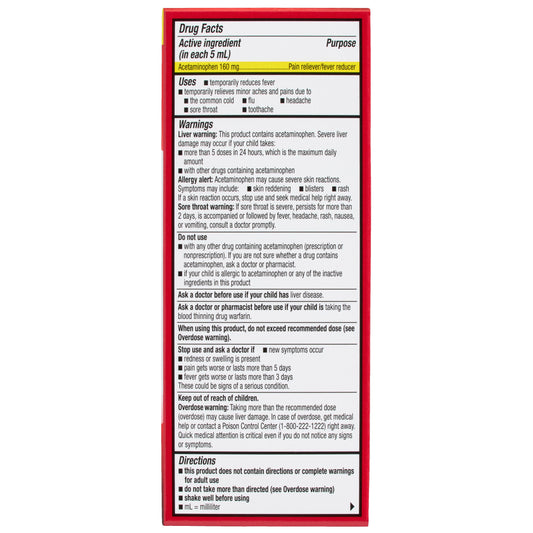 H-E-B Pain Relief Acetaminophen Children's Cherry Flavor