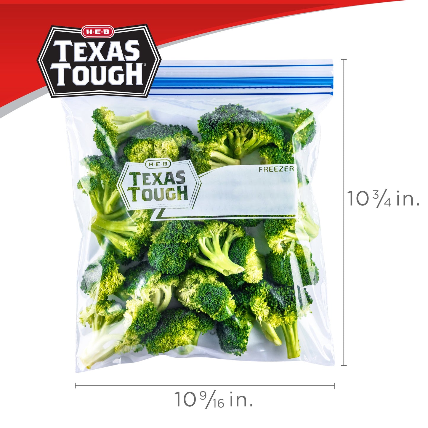 H-E-B Texas Tough Double Zipper Gallon Freezer Bags