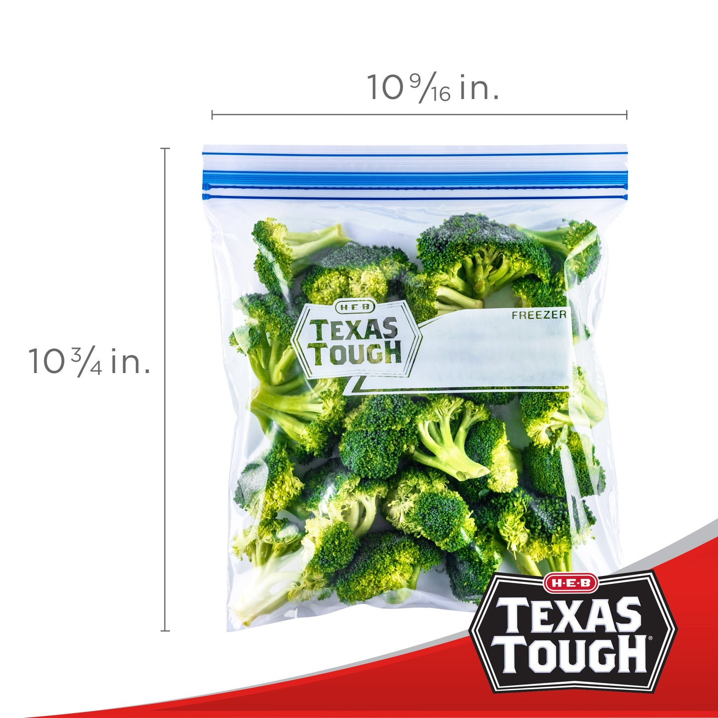H-E-B Texas Tough Double Zipper Gallon Freezer Bags