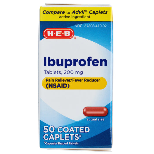 H-E-B Ibuprofen 200 mg Coated Caplets