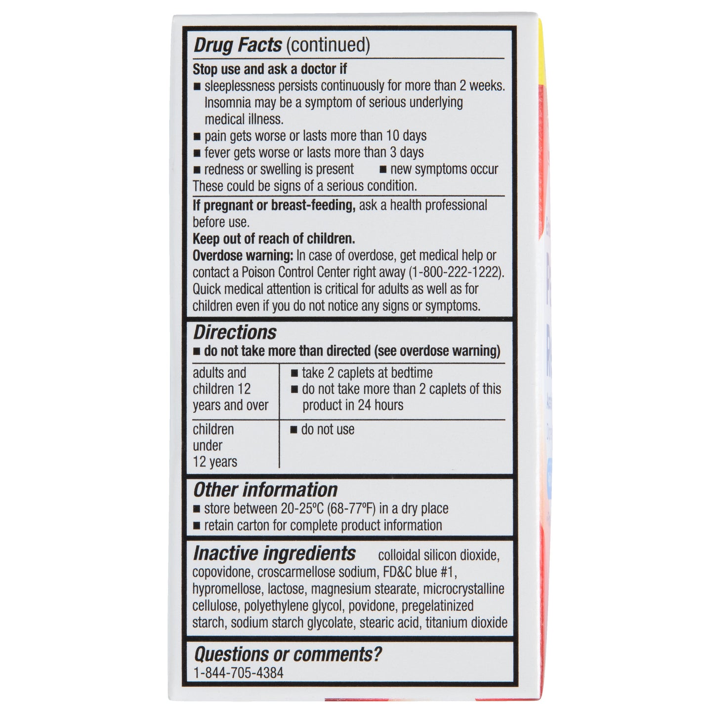 H-E-B Pain Relief PM Acetaminophen Caplets - 500 mg