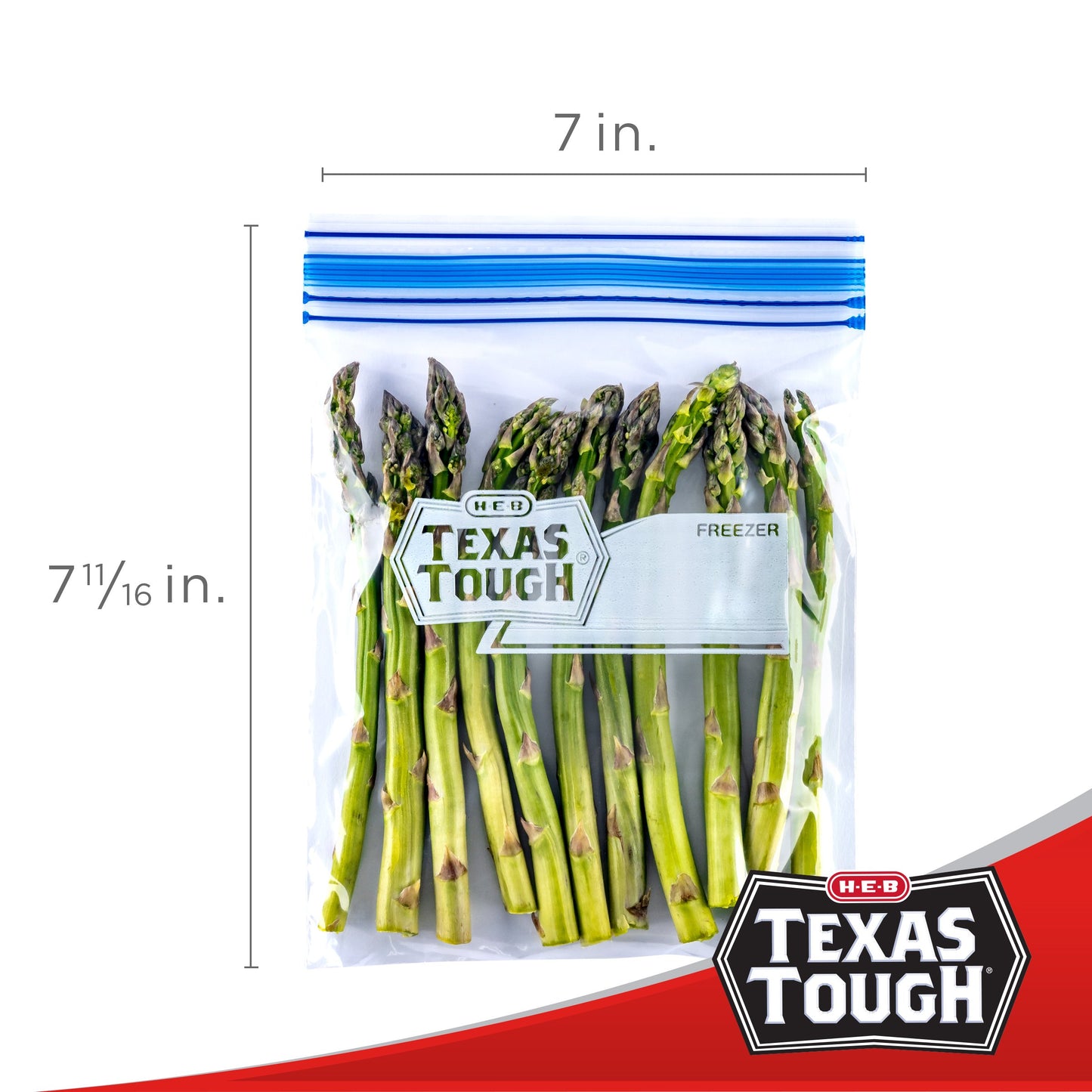 H-E-B Texas Tough Double Zipper Quart Freezer Bags