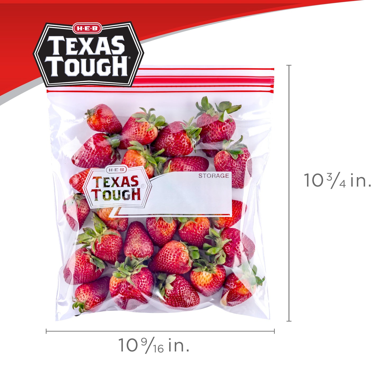 H-E-B Texas Tough Double Zipper Gallon Storage Bags
