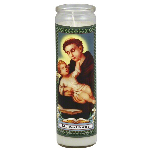 Reed Candle Saint Anthony Religious Candle - White Wax