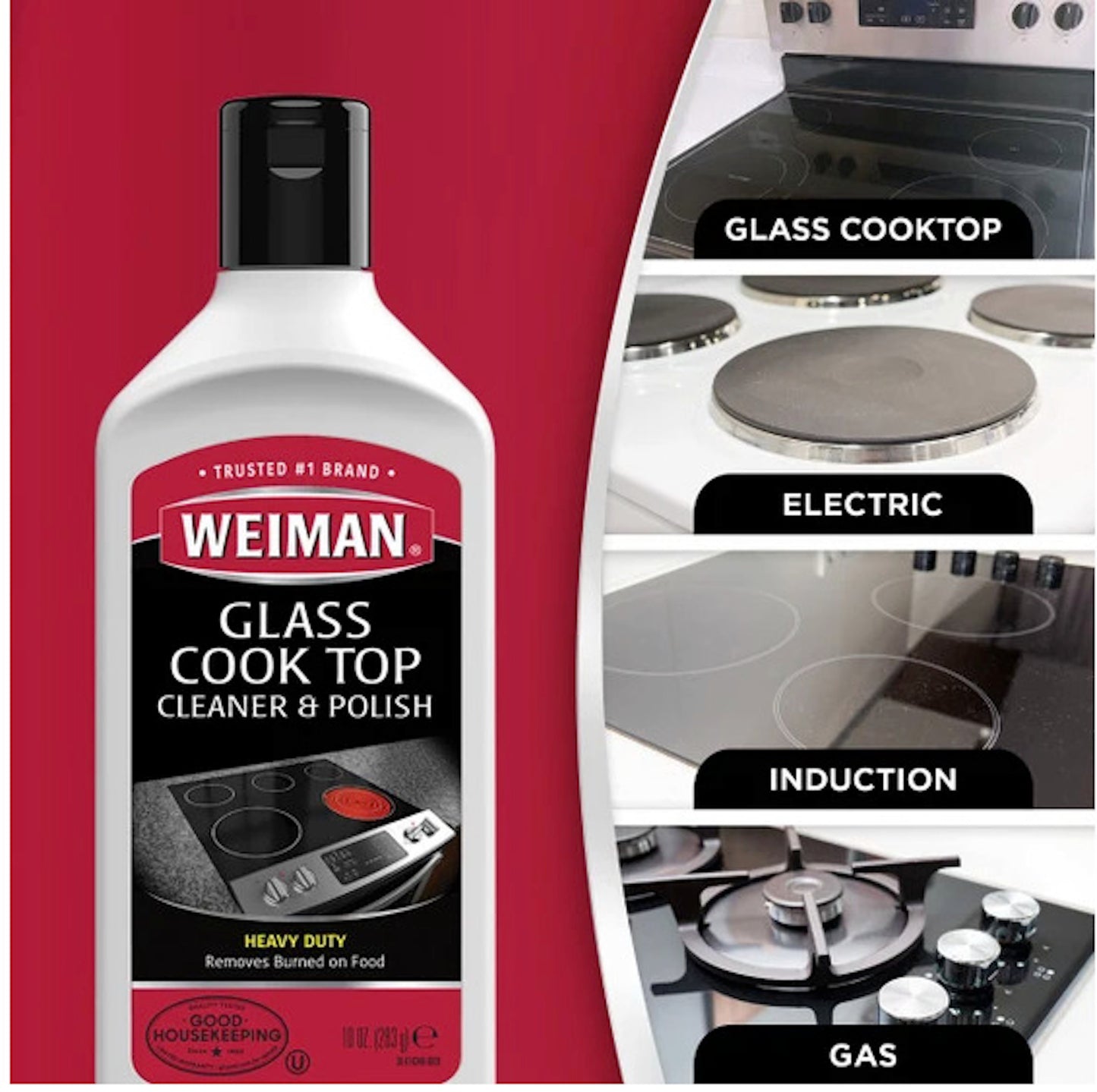 Weiman Glass Cook Top Heavy Duty Cleaner & Polish