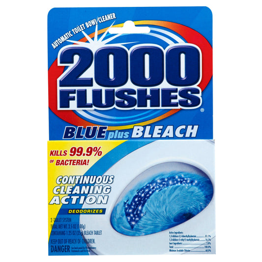 2000 Flushes Blue Plus Bleach Automatic Toilet Bowl Cleaner