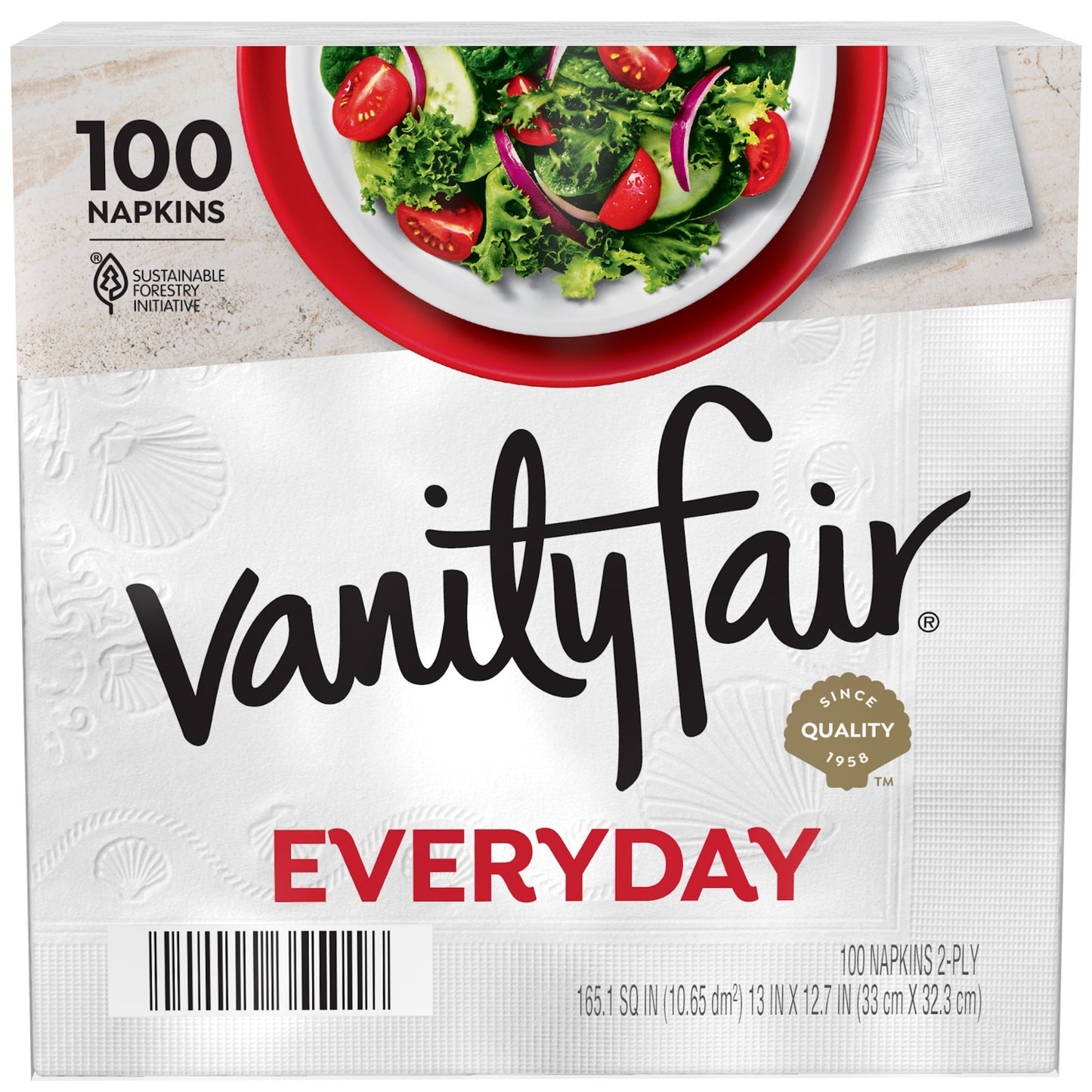 Vanity Fair Everyday Paper Napkins-White
