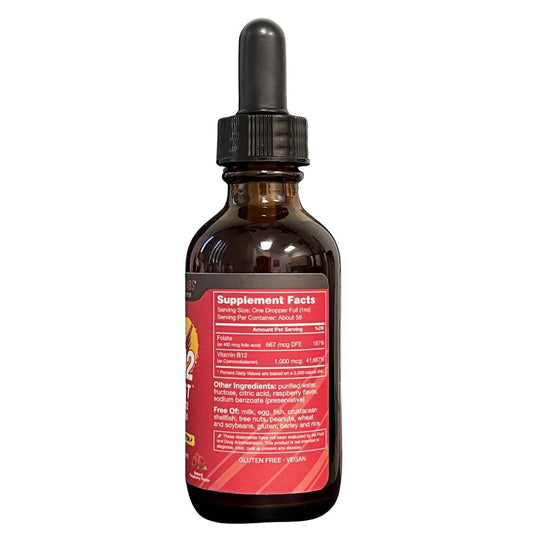 Bricker Labs B-12 Blast Vitamin B12 & Folic Acid Supplement - Raspberry
