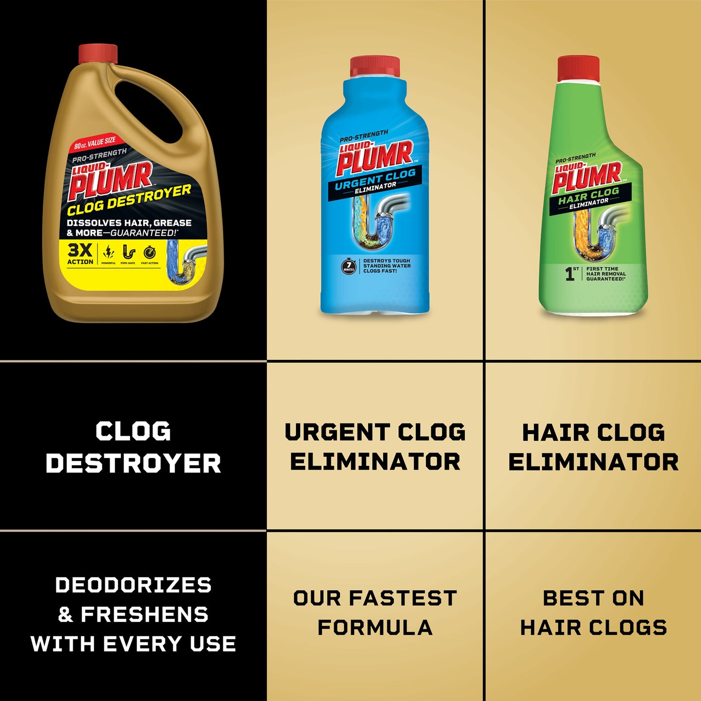 Liquid-Plumr Pro-Strength Clog Destroyer Gel with PipeGuard - Liquid Drain Cleaner