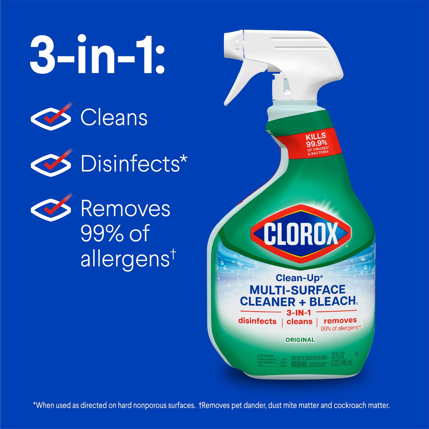 Clorox Clean-Up Multi-Surface Cleaner with Bleach Spray Bottle - Original