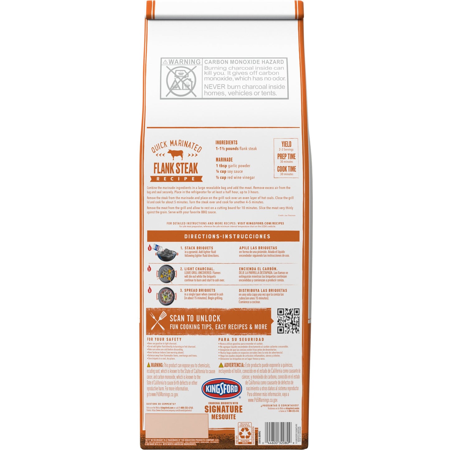 Kingsford Bold & Smoky Wood Flavor Charcoal Briquets with Signature Mesquite