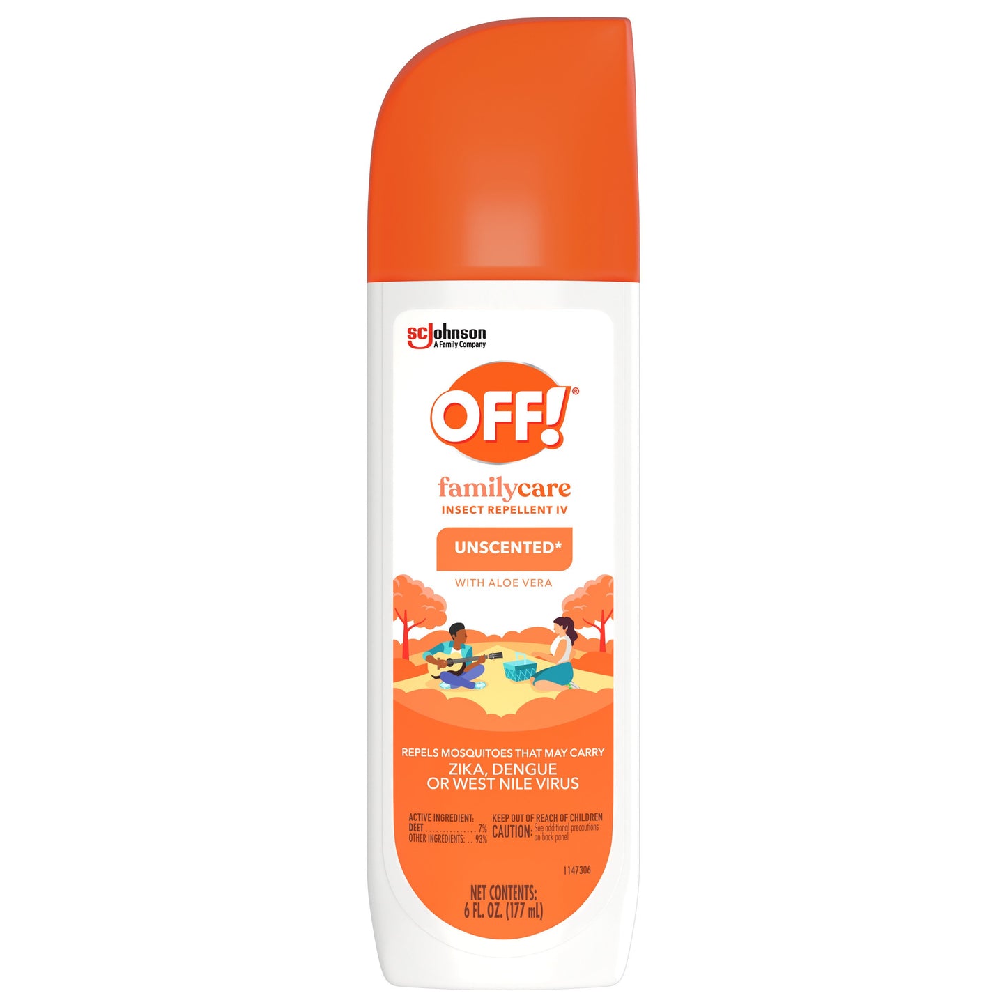 OFF! FamilyCare Mosquito Repellent Unscented Bug Spray