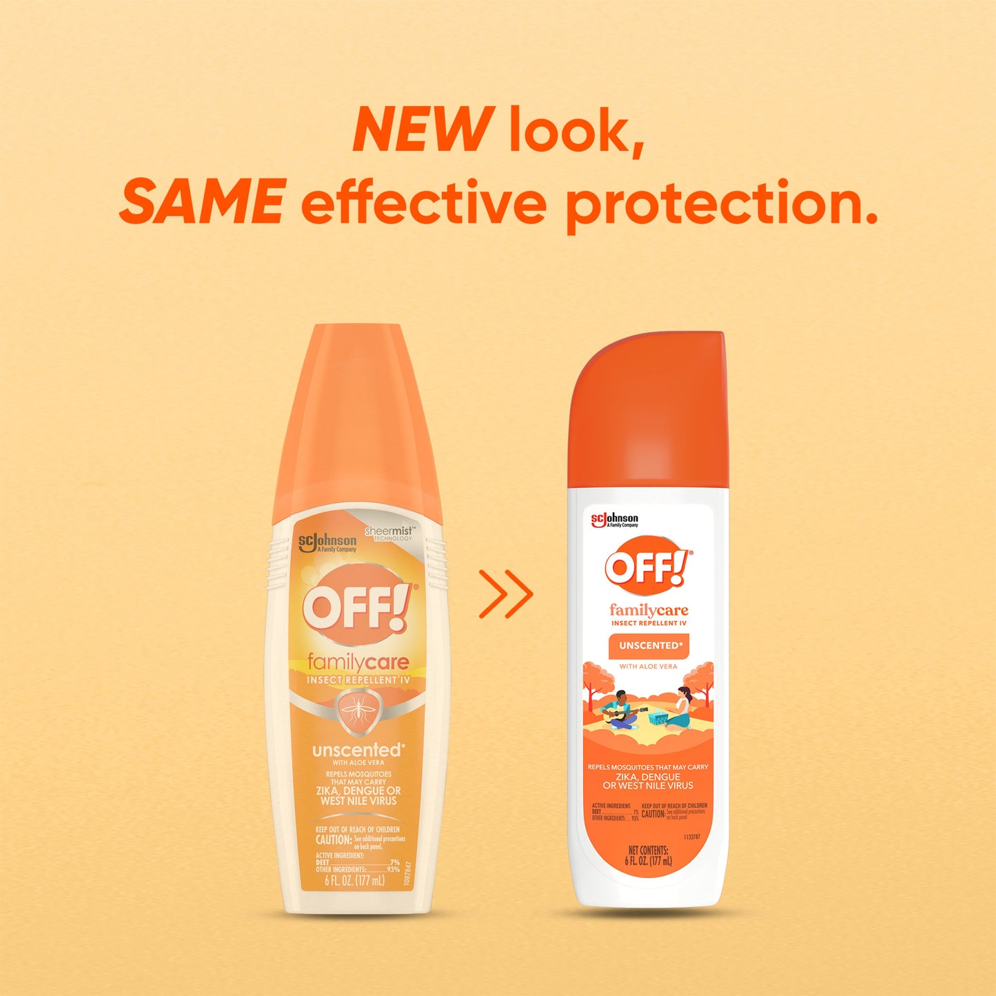 OFF! FamilyCare Mosquito Repellent Unscented Bug Spray