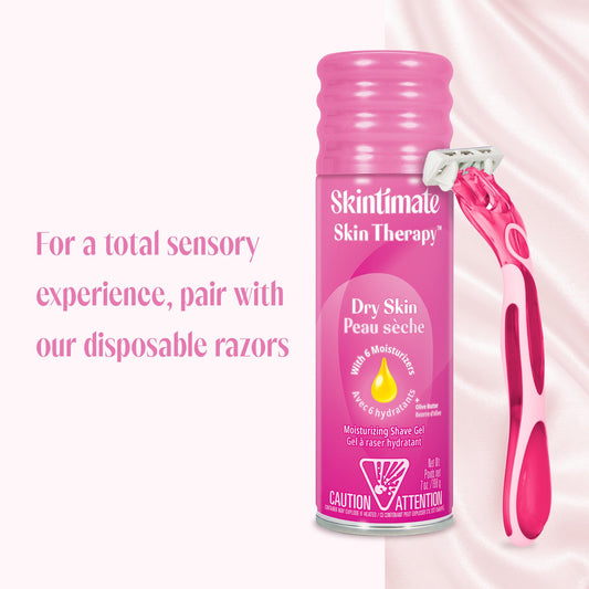 Skintimate Skin Therapy Dry Skin Moisturizing Women's Shave Gel With Lanolin And Vitamin E