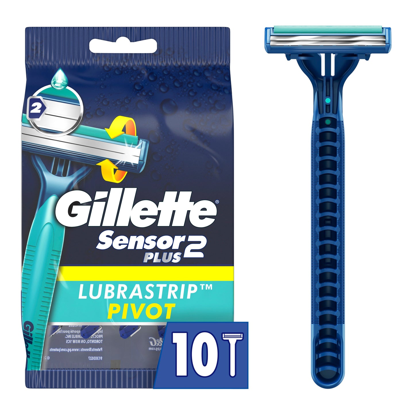 Gillette Sensor2 Plus Pivoting Head Men's Disposable Razors