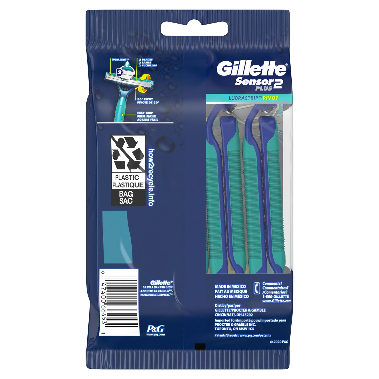 Gillette Sensor2 Plus Pivoting Head Men's Disposable Razors
