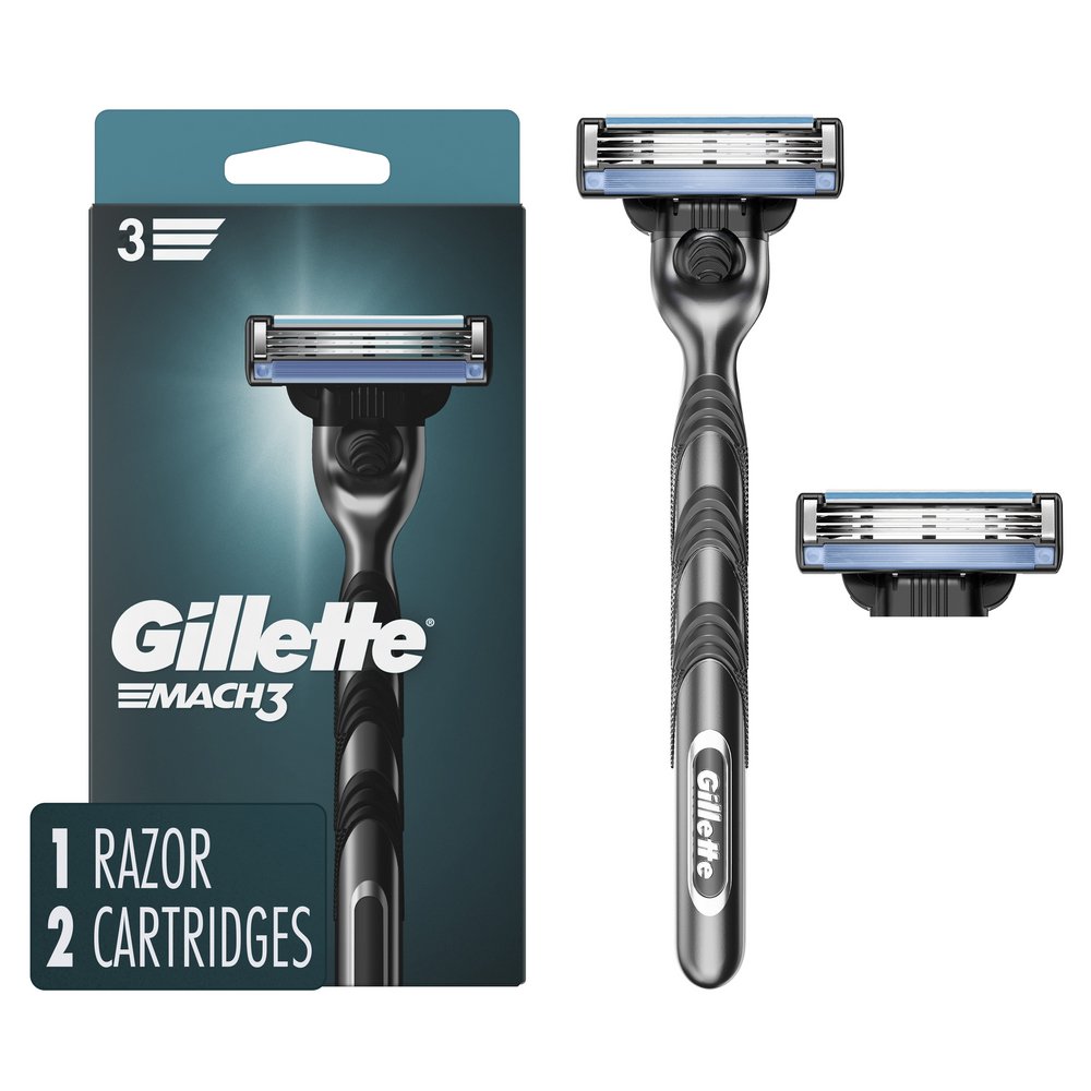 Gillette Mach3 Razor for Men + 2 Blade Refills