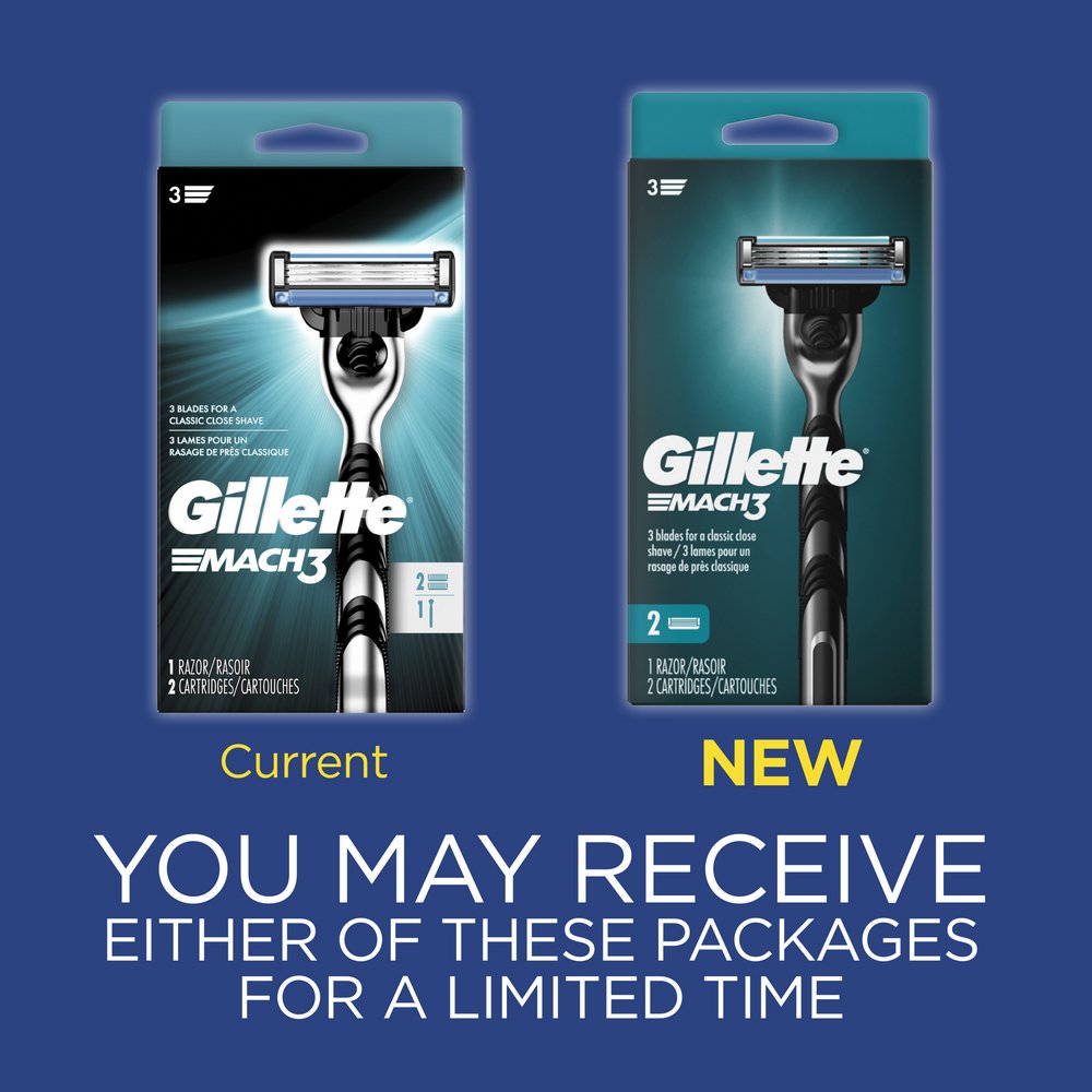 Gillette Mach3 Razor for Men + 2 Blade Refills