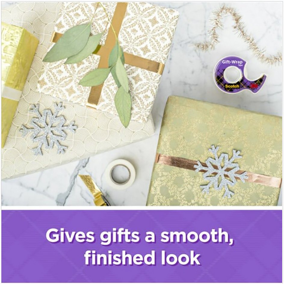 Scotch Satin Finish Gift Wrap Tape Dispensered Rolls