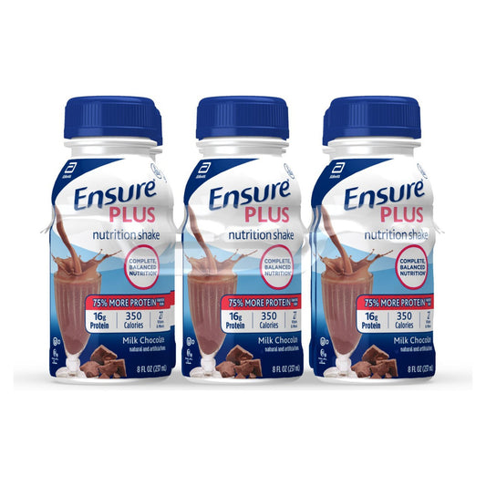 Ensure Plus 16g Protein Nutrition Shakes 6 pk Bottles - Milk Chocolate