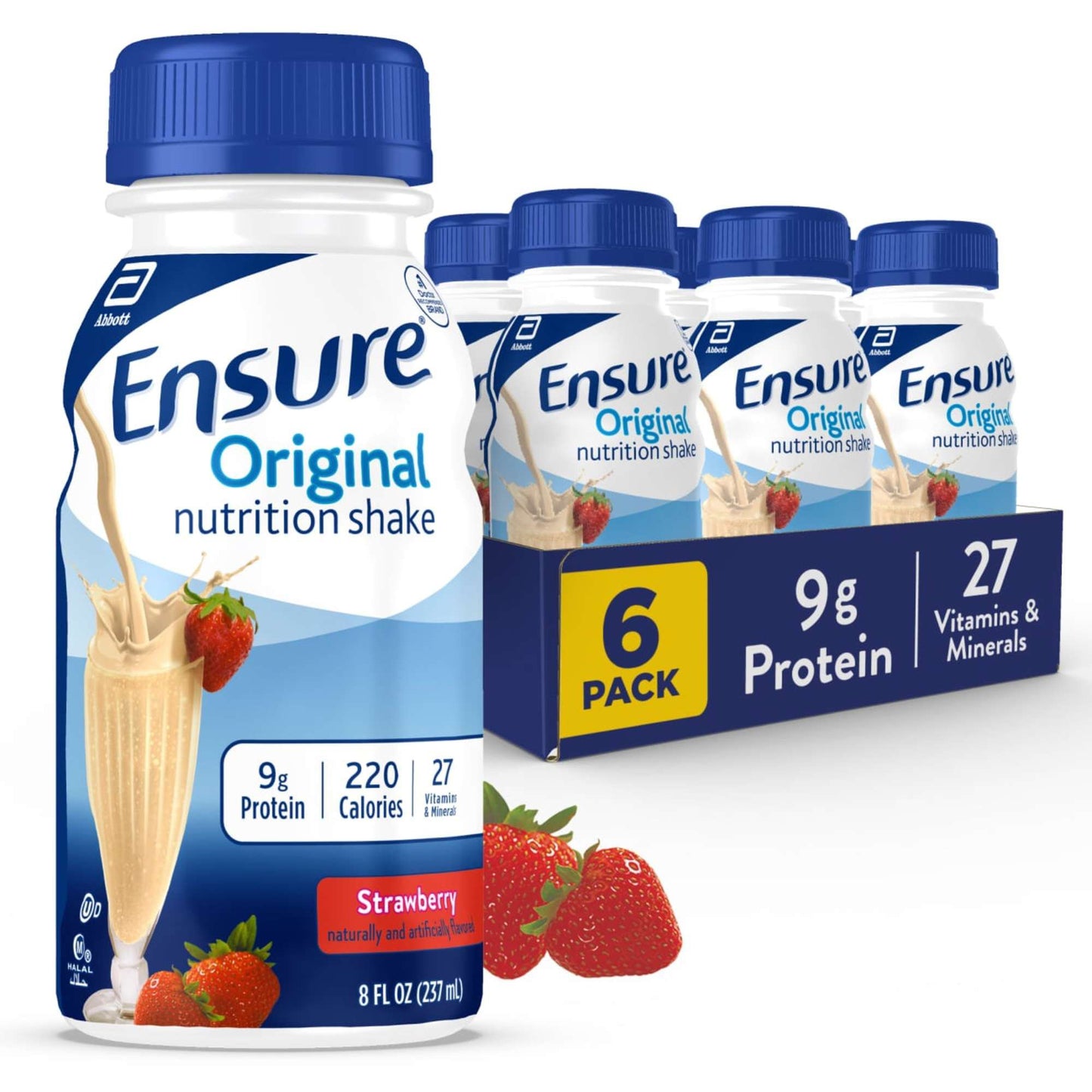 Ensure Original Nutrition Shakes 6 pk Bottles - Strawberry
