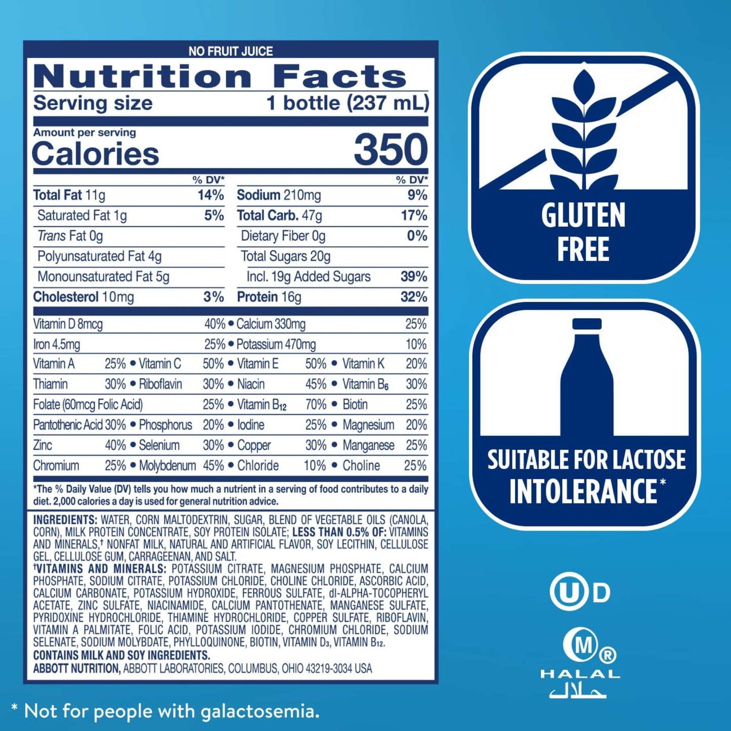 Ensure Plus 16g Protein Nutrition Shakes 6 pk Bottles - Strawberry