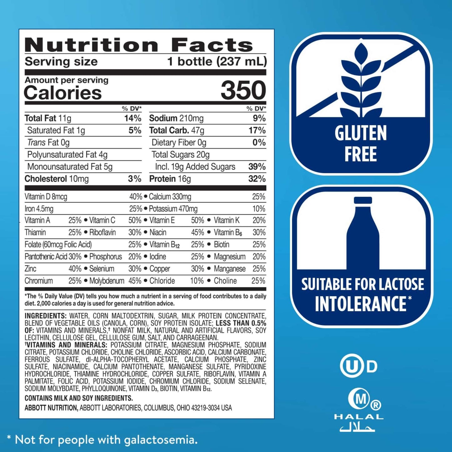 Ensure Plus 16g Protein Nutrition Shakes 6 pk Bottles - Butter Pecan