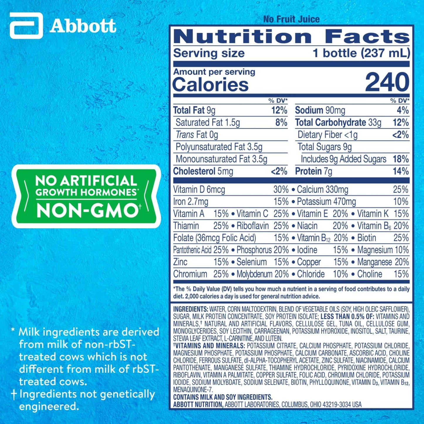 PediaSure Grow & Gain with Immune Support 7g Protein Shake for Kids - Banana, 8 oz Bottles