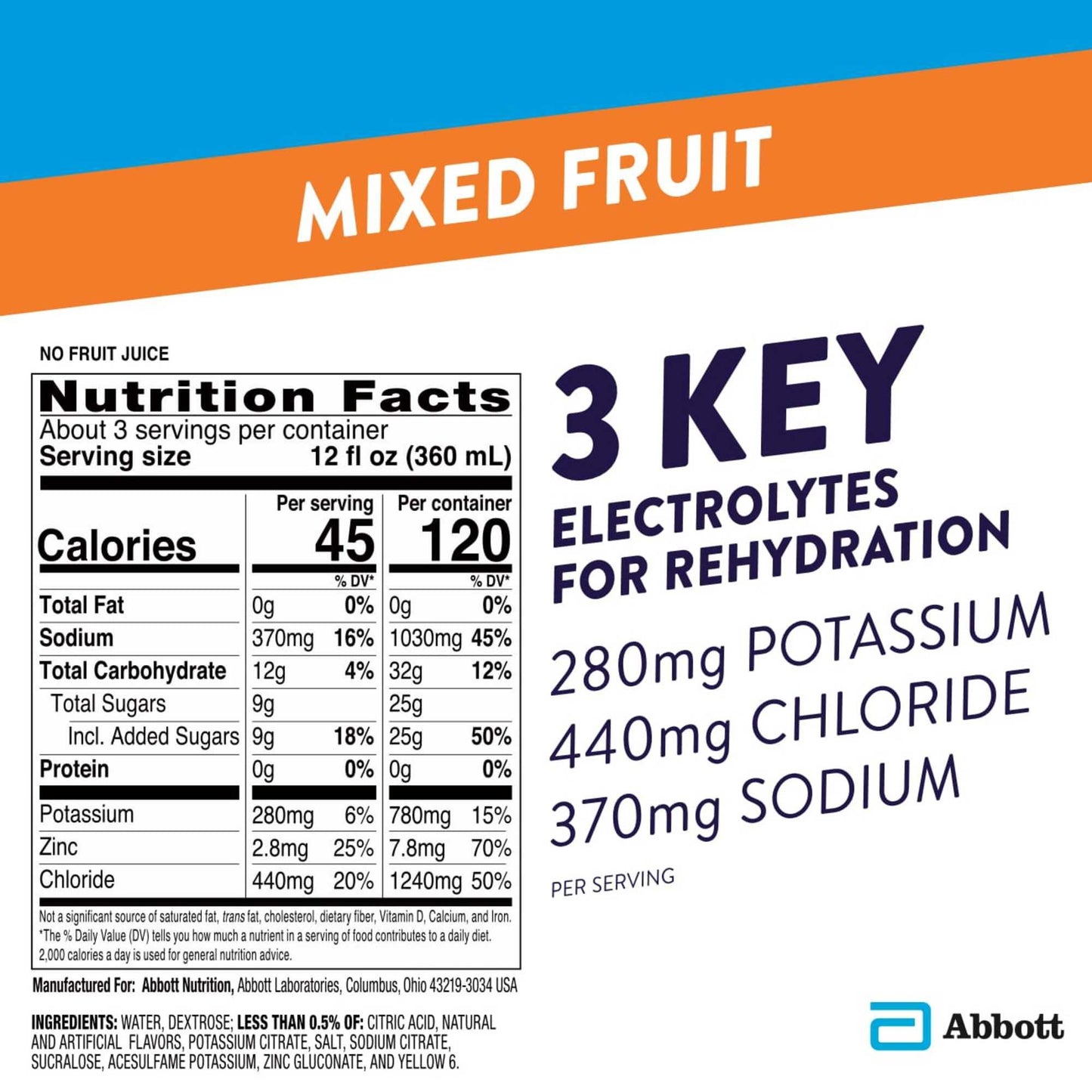 Pedialyte Electrolyte Solution - Mixed Fruit