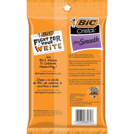 BIC Cristal Xtra Smooth 1.0mm Ball Pens - Black Ink
