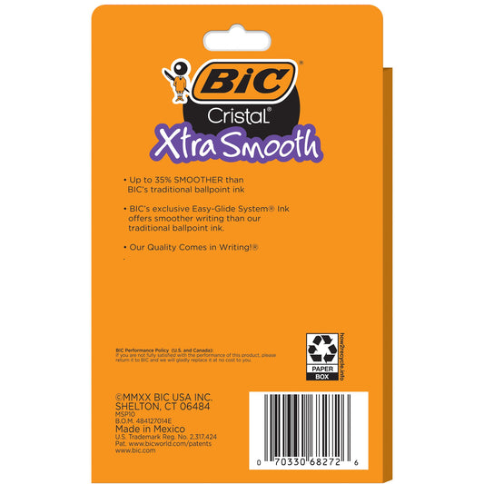BIC Cristal Xtra Smooth 1.0mm Ball Pens - Blue Ink