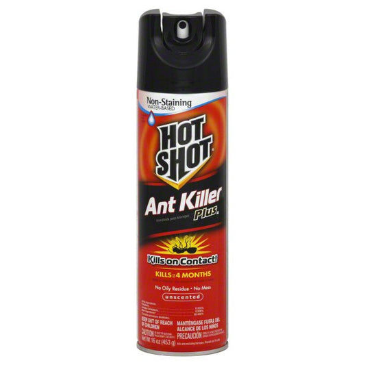 Hot Shot Ant Killer Plus Aerosol, Unscented, Kills On Contact