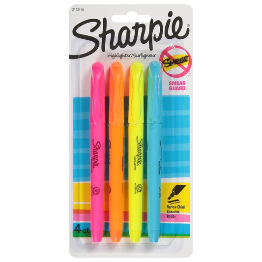 Sharpie Narrow Chisel Tip Pocket Highlighters - Assorted Ink