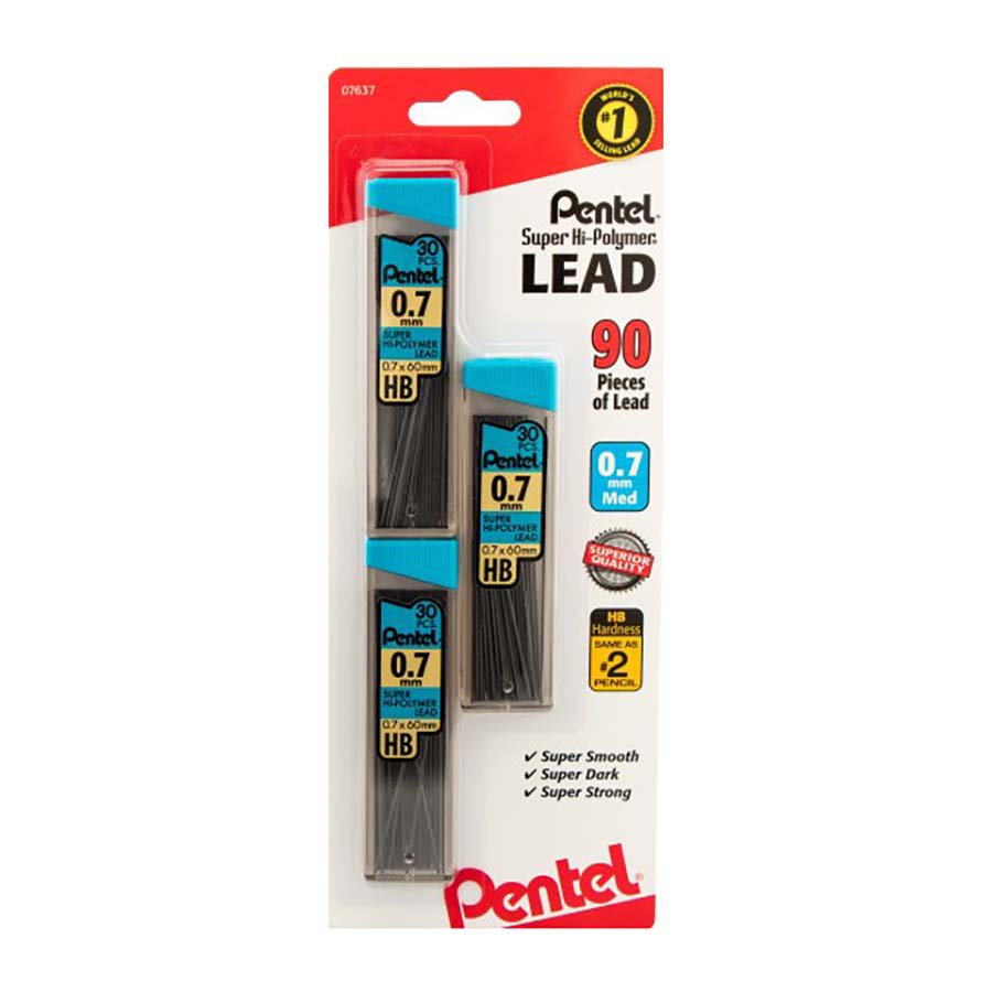 Pentel Super Hi-Polymer Lead Refills - 0.7mm